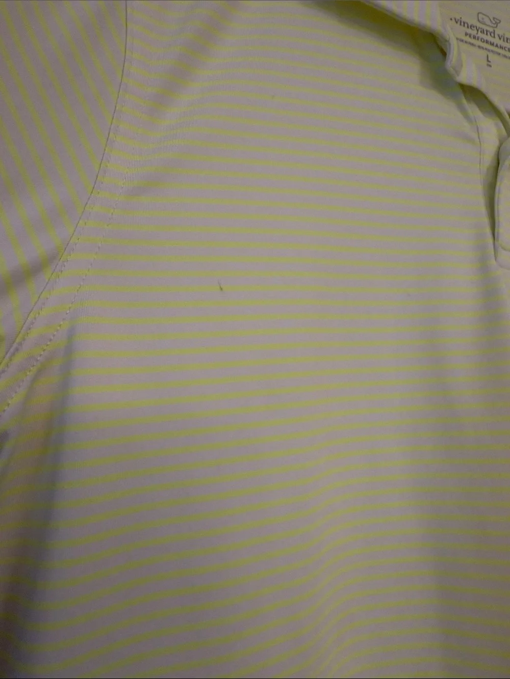 Vineyard Vines Light Yellow Striped Men’s Polo